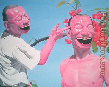 Cherries painting - Yue Minjun Cherries art painting